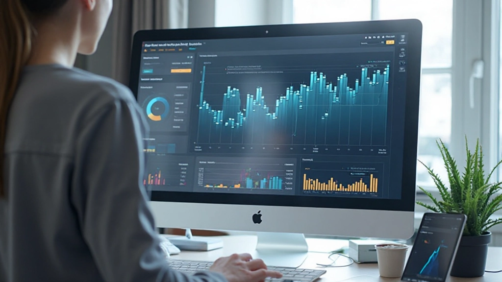 Dashboard met real-time website analytics toont laadtijdverbetering en gebruikersmetrieken in grafieken