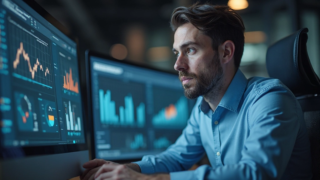 Performance dashboard met tijdserie grafieken die verbeteringen in laadtijd over tijd laten zien